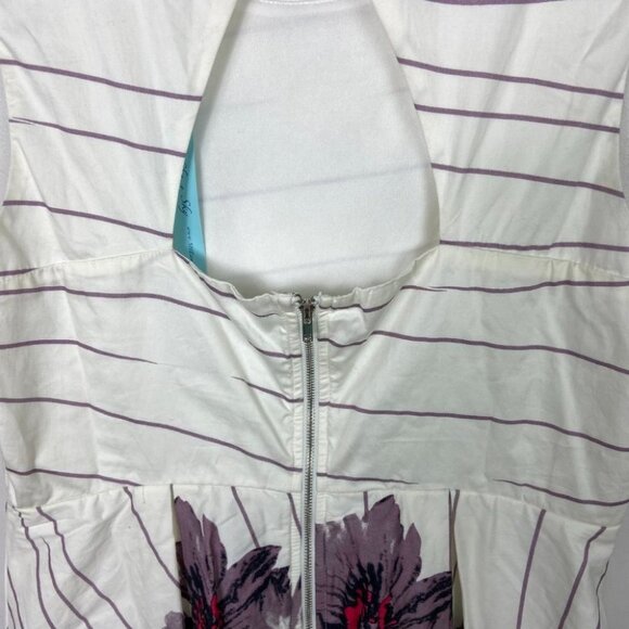 NWT She Sky Flare Dress White Floral Bohemian Sz Large New With Tags Skater Y2K - Picture 8 of 16